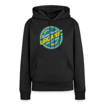 Légumes de la région - Sweat à capuche Premium bio Femme - noir - Devant - Julia (174cm)