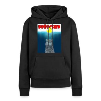 Pattes - Pattes - - Sweat à capuche Premium bio Femme - noir - Devant - Julia (174cm)