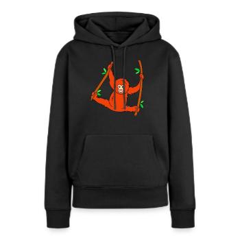 Orang Utan - Frauen Premium Bio Hoodie - Schwarz - Vorne - Julia (174cm)