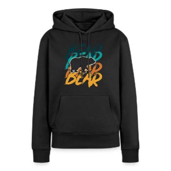 Bär Bären - Frauen Premium Bio Hoodie - Schwarz - Vorne - Julia (174cm)