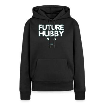 Futur mari - Sweat à capuche Premium bio Femme - noir - Devant - Julia (174cm)