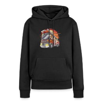 Feuerwehrauto Feuerwehrmann Feuerwehrmann Feuerwehrmann - Frauen Premium Bio Hoodie - Schwarz - Vorne - Julia (174cm)