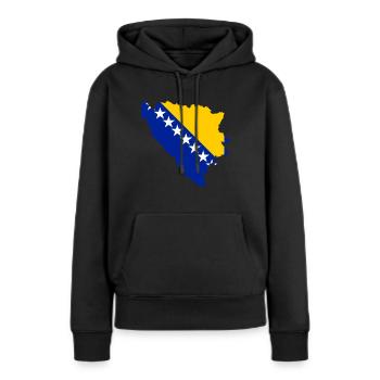 Bosnien Herzegowina - Bosnia Herzegovina - Frauen Premium Bio Hoodie - Schwarz - Vorne - Julia (174cm)