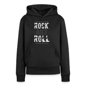 Rock and Roll - Frauen Premium Bio Hoodie - Schwarz - Vorne - Julia (174cm)