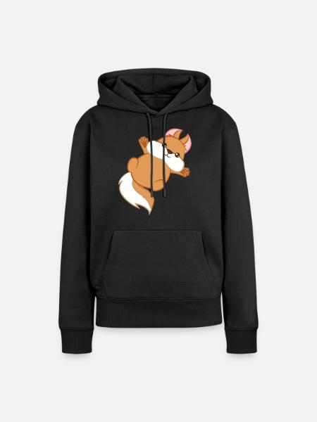 Eichhörnchen - Hörnchen - Geschenk - Niedlich - Frauen Premium Bio Hoodie - Schwarz