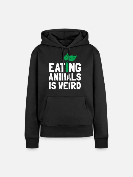 Vegetarier - Frauen Premium Bio Hoodie - Schwarz