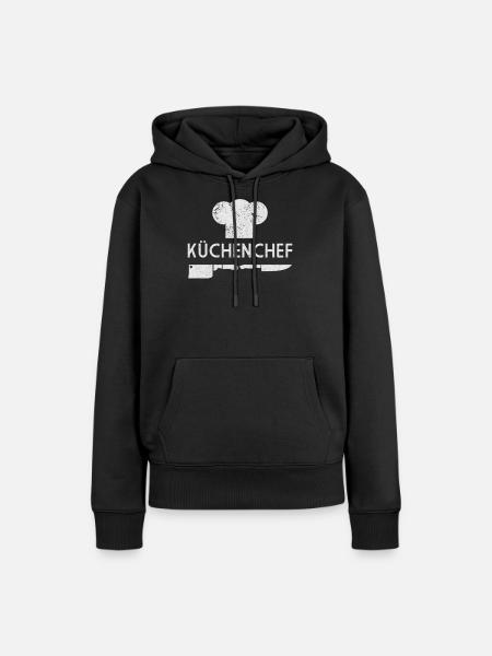 Koch - Frauen Premium Bio Hoodie - Schwarz