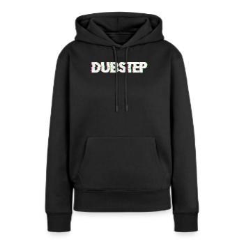 dubstep - Sweat à capuche Premium bio Femme - noir - Devant - Julia (174cm)