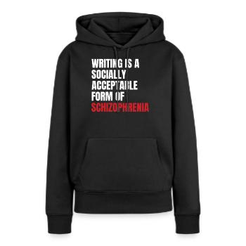Sensibilisation à la schizophrénie TShirt Design Writing - Sweat à capuche Premium bio Femme - noir - Devant - Julia (174cm)