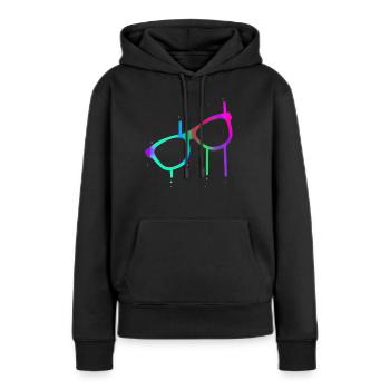 Brille - Frauen Premium Bio Hoodie - Schwarz - Vorne - Julia (174cm)