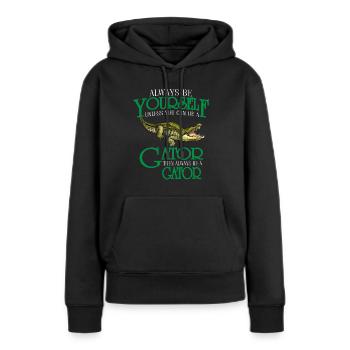 Krokodil Aligator Raubtier Reptilien Geschenk - Frauen Premium Bio Hoodie - Schwarz - Vorne - Julia (174cm)