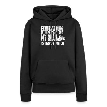 Quad Motorsport - Frauen Premium Bio Hoodie - Schwarz - Vorne - Julia (174cm)