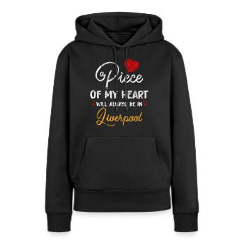 Liverpool - Frauen Premium Bio Hoodie - Schwarz - Vorne - Julia (174cm)