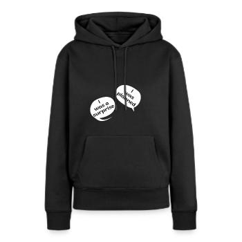 Pregnant mom twins - Women’s Premium Organic Hoodie - black - Front - Julia (174cm)