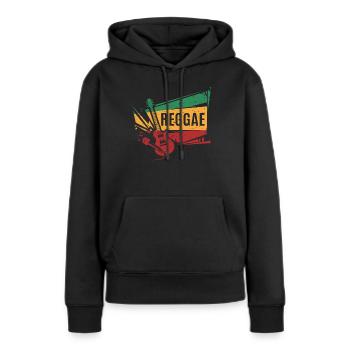 Reggae Guitar Reggaeton Reggaestyle Music - Frauen Premium Bio Hoodie - Schwarz - Vorne - Julia (174cm)