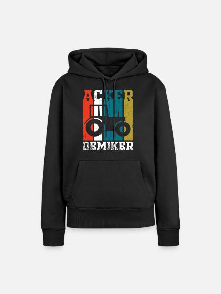 Landwirt Acker - Frauen Premium Bio Hoodie - Schwarz