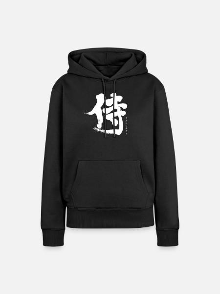 Samurai Japanische Kunst - Frauen Premium Bio Hoodie - Schwarz