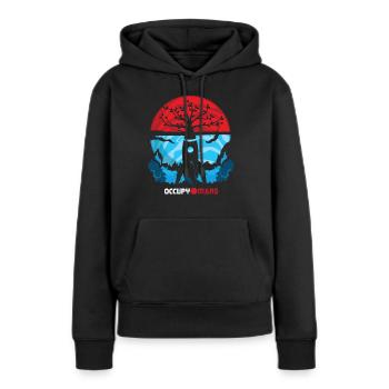 Occupy Mars Rekete Pflanze Kultivierung Planet - Frauen Premium Bio Hoodie - Schwarz - Vorne - Julia (174cm)