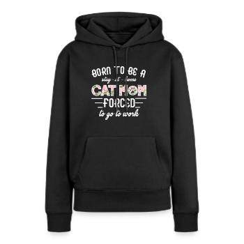 Katze Mieze - Frauen Premium Bio Hoodie - Schwarz - Vorne - Julia (174cm)