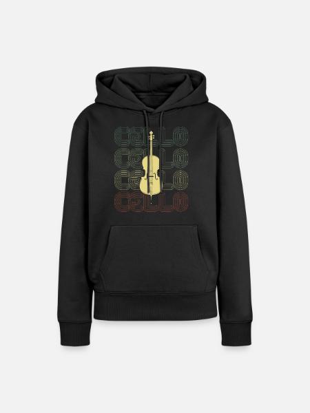 Cello - Frauen Premium Bio Hoodie - Schwarz