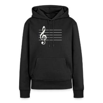Instrument de musique instrument de vent instrument de musique - Sweat à capuche Premium bio Femme - noir - Devant - Julia (174cm)