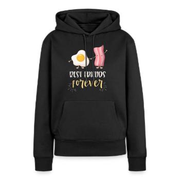 Niedliches Geschenk der Ei-Speck-besten Freunde BFF - Frauen Premium Bio Hoodie - Schwarz - Vorne - Julia (174cm)