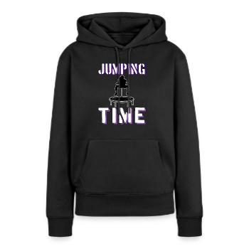 Jumping Jumping Jumping Jumping Jumps Jump - Sweat à capuche Premium bio Femme - noir - Devant - Julia (174cm)