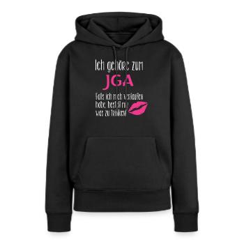 JGA Braut Brautjungfer - Frauen Premium Bio Hoodie - Schwarz - Vorne - Julia (174cm)