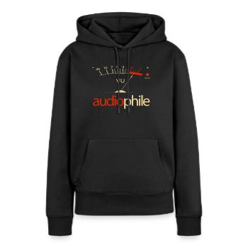 VU Meter Hi-Fi Vintage Stereo Audiophile - Frauen Premium Bio Hoodie - Schwarz - Vorne - Julia (174cm)