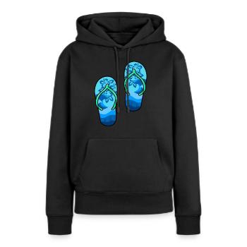 Flip Flops - Frauen Premium Bio Hoodie - Schwarz - Vorne - Julia (174cm)