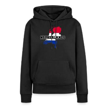 Pays-Bas Pays-Bas Pays-Bas - Sweat à capuche Premium bio Femme - noir - Devant - Julia (174cm)