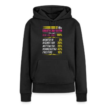 Ergotherapeutin Ergotherapie - Frauen Premium Bio Hoodie - Schwarz - Vorne - Julia (174cm)
