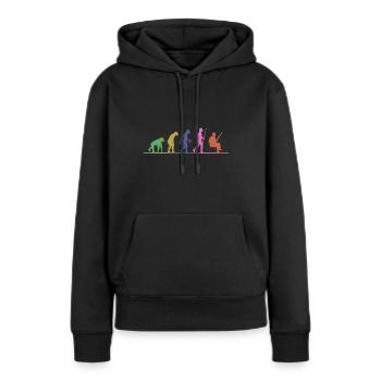 Evolution Fagott Musiker - Frauen Premium Bio Hoodie - Schwarz - Vorne - Julia (174cm)
