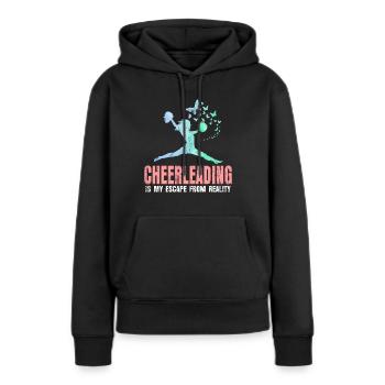Cheerleading - Frauen Premium Bio Hoodie - Schwarz - Vorne - Julia (174cm)