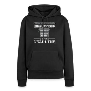 journalist - Frauen Premium Bio Hoodie - Schwarz - Vorne - Julia (174cm)