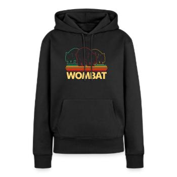 Wombat's Zoo - Women’s Premium Organic Hoodie - black - Front - Julia (174cm)