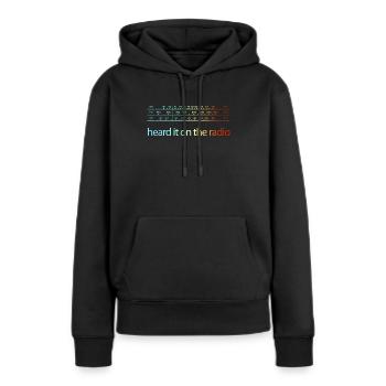 Radio Hi-Fi Vintage Audio stéréo HiFi rétro - Sweat à capuche Premium bio Femme - noir - Devant - Julia (174cm)