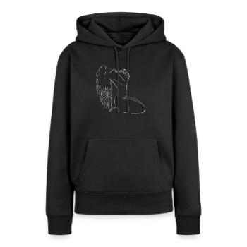 Sexy Frau Nackt Pose Schönheit Zeichnung - Frauen Premium Bio Hoodie - Schwarz - Vorne - Julia (174cm)