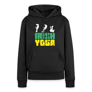 The Irish Yoga - Frauen Premium Bio Hoodie - Schwarz - Vorne - Julia (174cm)