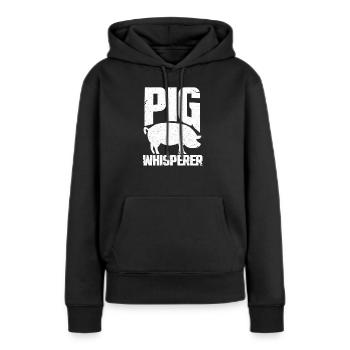 Cochon cochon cochon cochon - Sweat à capuche Premium bio Femme - noir - Devant - Julia (174cm)