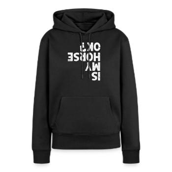 Cavalier Show Jumping Cavalier Cadeau - Sweat à capuche Premium bio Femme - noir - Devant - Julia (174cm)