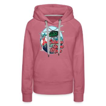 Catalina MIxer wine gift - Women’s Premium Organic Hoodie - mauve - Front - Isabella (175cm)