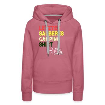 Letztes sauberes Camping Shirt - Frauen Premium Bio Hoodie - Malve - Vorne - Isabella (175cm)