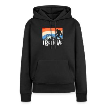 Bigfoot - Sweat à capuche Premium bio Femme - noir - Devant - Julia (174cm)