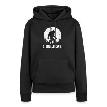 Bigfoot - Sweat à capuche Premium bio Femme - noir - Devant - Julia (174cm)