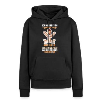 Kellner Barkeeper Gastronomie Spruch - Frauen Premium Bio Hoodie - Schwarz - Vorne - Julia (174cm)