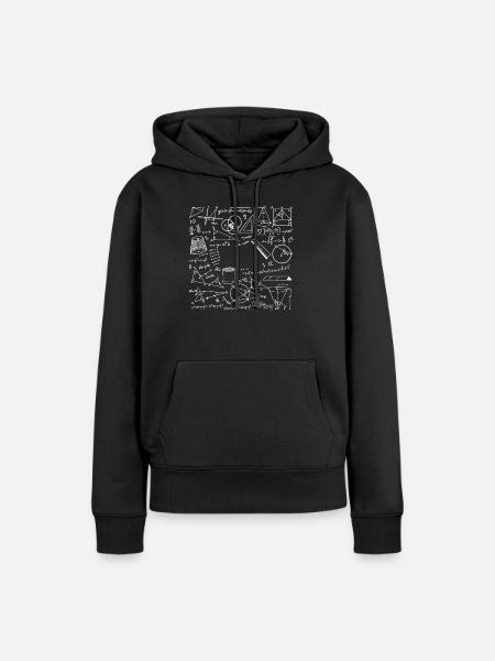 matematyk - Dame Premium hoodie, økologisk bomuld - sort