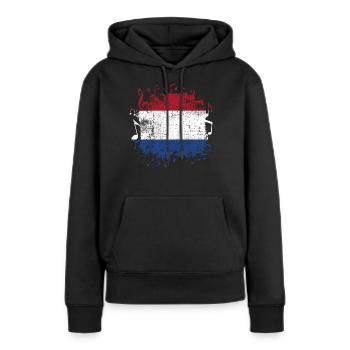 Hollande Musique - Sweat à capuche Premium bio Femme - noir - Devant - Julia (174cm)