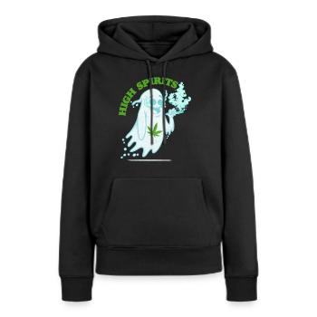 Lustiges Halloween Stoner Pothead-Kleid für Unkraut - Frauen Premium Bio Hoodie - Schwarz - Vorne - Julia (174cm)