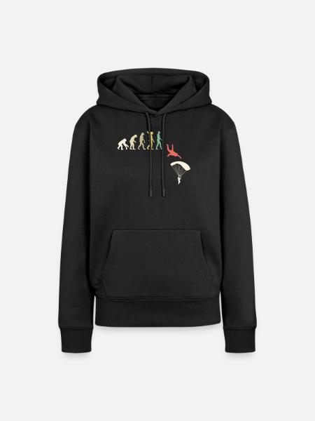 Skydive Evolution - Frauen Premium Bio Hoodie - Schwarz